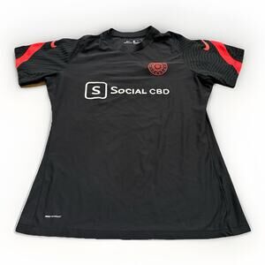 Nike Black Womens USwnt Social CBD Portland Thorns Vaporknit Jersey Size L Large